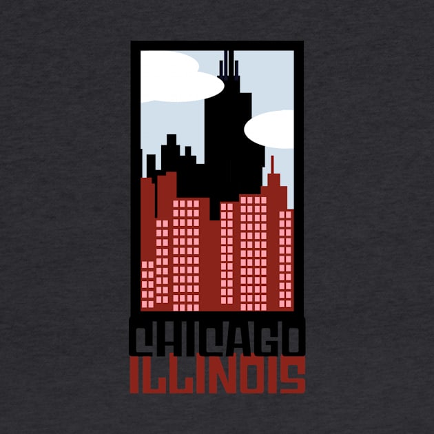 Chicago Skyline T-Shirt by Clever City Creations